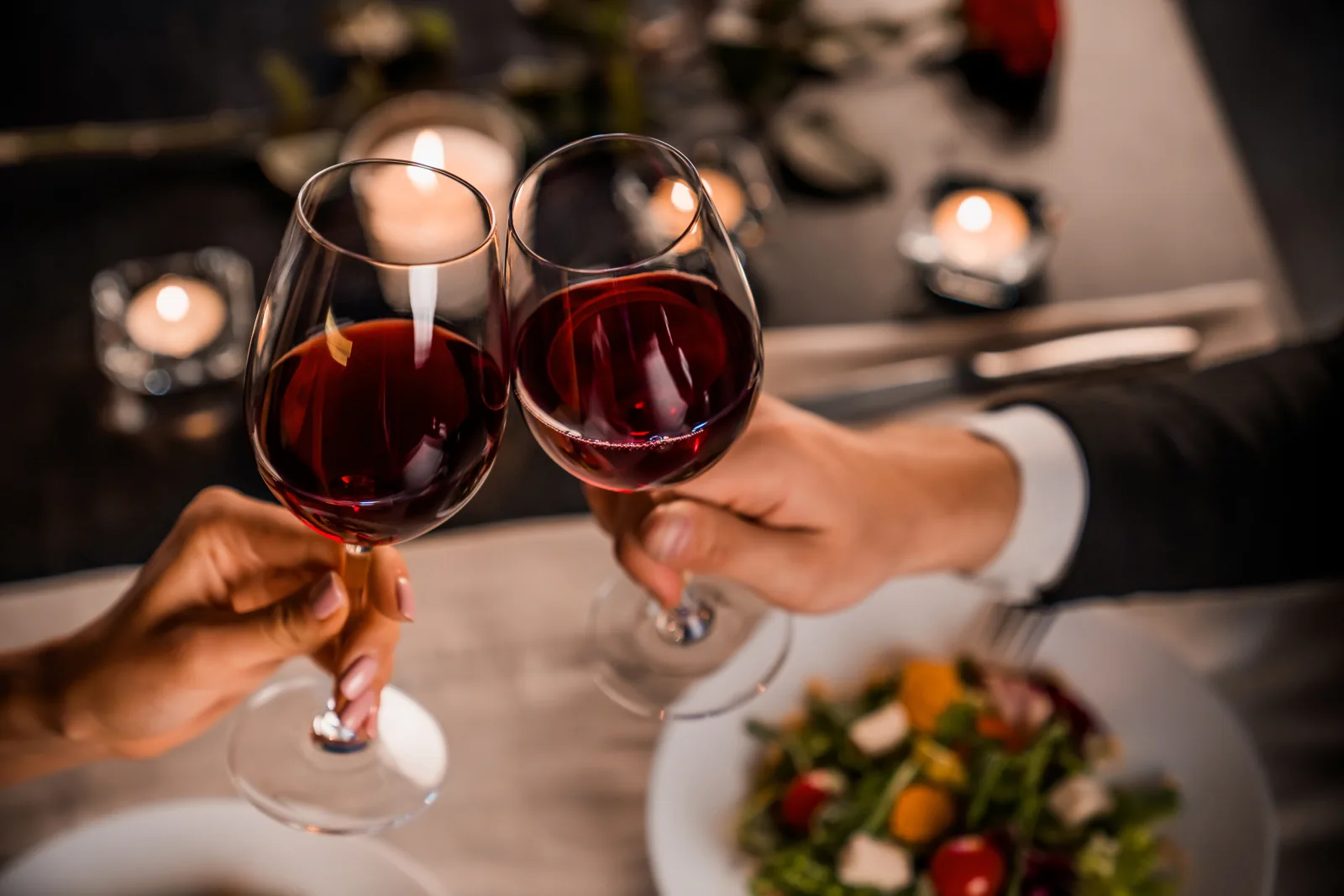 Guests sharing a toast at a celebration