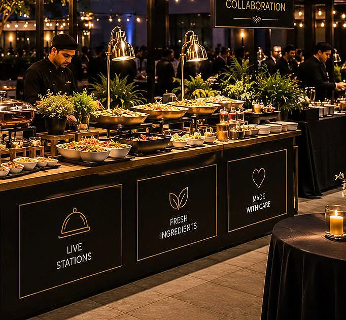 Corporate event setting