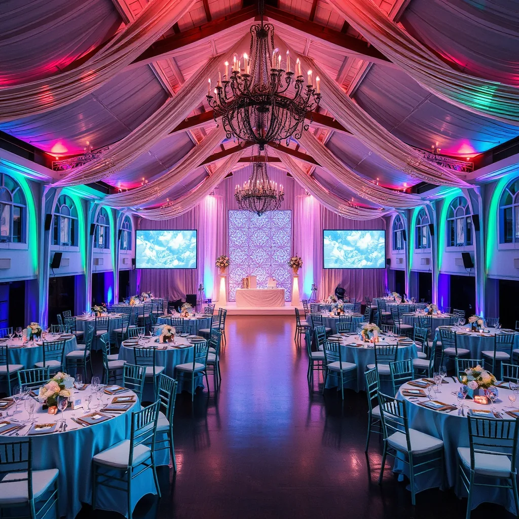 An elegantly arranged event venue